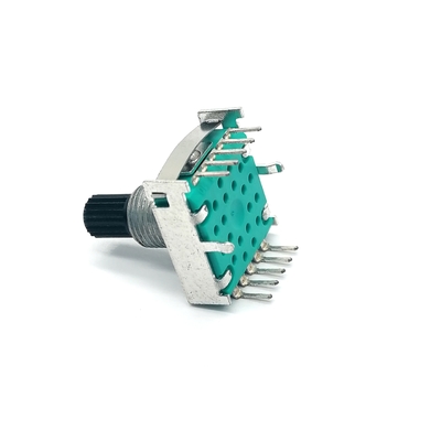 17mm werpt het Enige Pool Drievoud de Potentiometer van het Roterende Schakelaar0.3a 100k Logboek