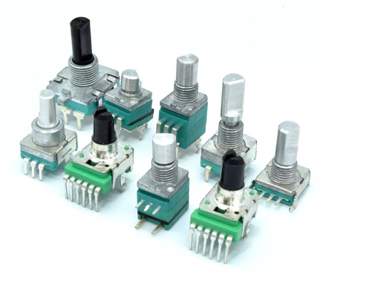 5 speld1kω Potentiometer met Drukknopschakelaar 9mm