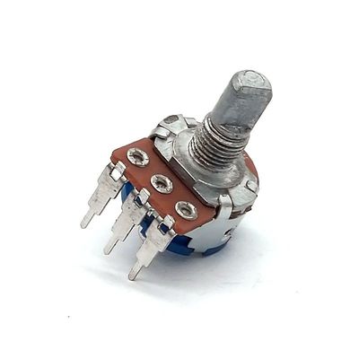 kwaliteit  150V AC 500k Potentiometer With Switch 15mm 3 Position Mixer Console fabriek