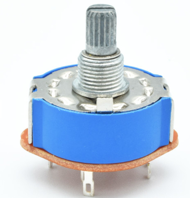 25mm de Roterende Schakelaar van de Diameterband met Blauw die Stoflaken voor Elektrische Toestel en Omvormer wordt gebruikt