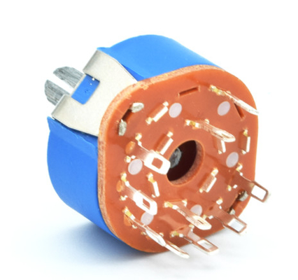 25mm de Roterende Schakelaar van de Diameterband met Blauw die Stoflaken voor Elektrische Toestel en Omvormer wordt gebruikt