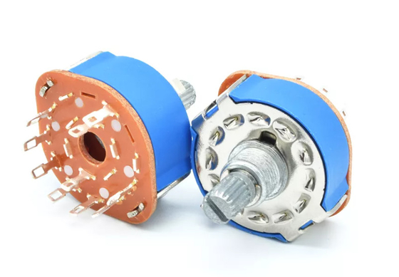25mm de Roterende Schakelaar van de Diameterband met Blauw die Stoflaken voor Elektrische Toestel en Omvormer wordt gebruikt