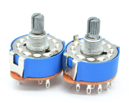 25mm de Roterende Schakelaar van de Diameterband met Blauw die Stoflaken voor Elektrische Toestel en Omvormer wordt gebruikt