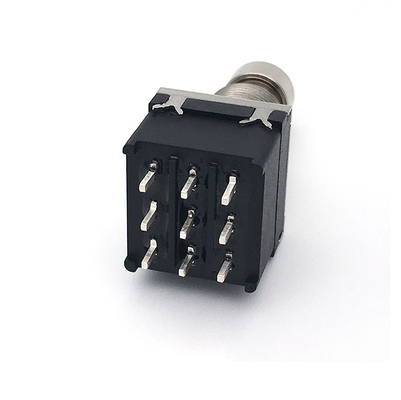 3PDT Schakelaar 17mm Footswitch 9 van de gitaarvoet de Terminal van de Spelddraad