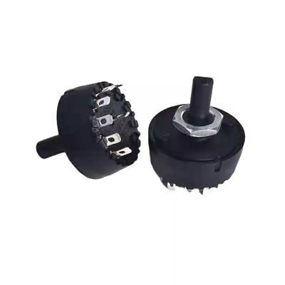 Juicer 29mm Ononderbroken Roterende Schakelaar 6A 1 Pool 12 de Ventilator van de Manier Roterende Schakelaar