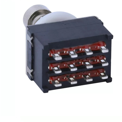 0.8mm normaal Gesloten Kortstondige Footswitch 4PDT 12 Pin Toggle